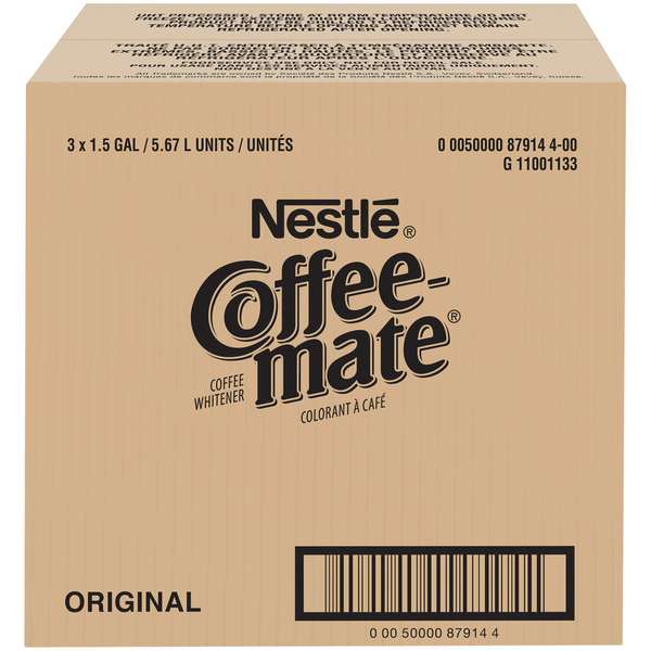 Coffee Mate Coffee-Mate The Original Liquid Creamer 1.5 gal., PK3 00050000879144
